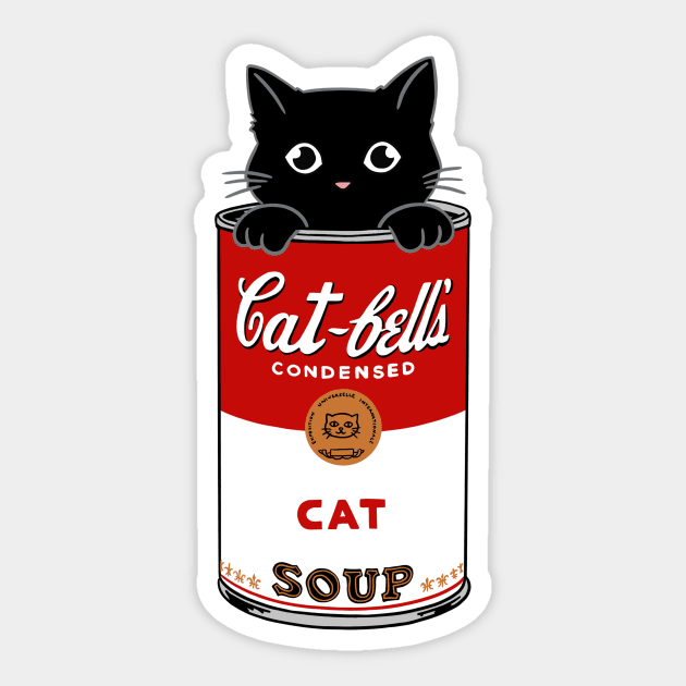 Cat-bells pop art Sticker by coffeeman